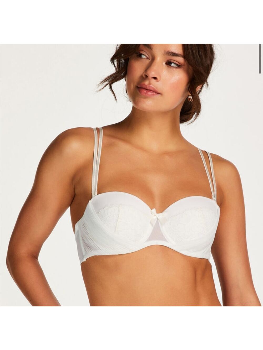 NWOT Hunkemoller Catrin Padded Strapless Underwired Bra – White 34DD/E